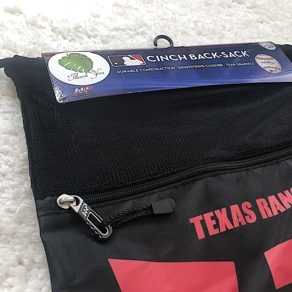 🆕 Texas Rangers MLB cinch back sack bag la…